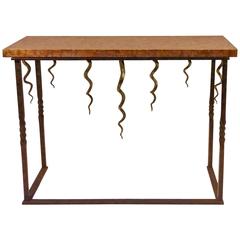 Bronze Console Table with Verona Marble