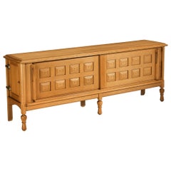 Guillerme & Chambron 'Mathias' Sideboard in Oak and Brass 