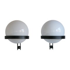 Pair of Opaline Globe Wall Lights