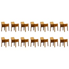 Mario Bellini "CAB 413” Dining Chairs for Cassina, 1977, Set of 14
