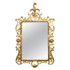 Rococo revival giltwood wall mirror