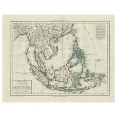 Carte de Tardieu de 1797 du Southeast Asia : L'archipel Malayer et au-delà