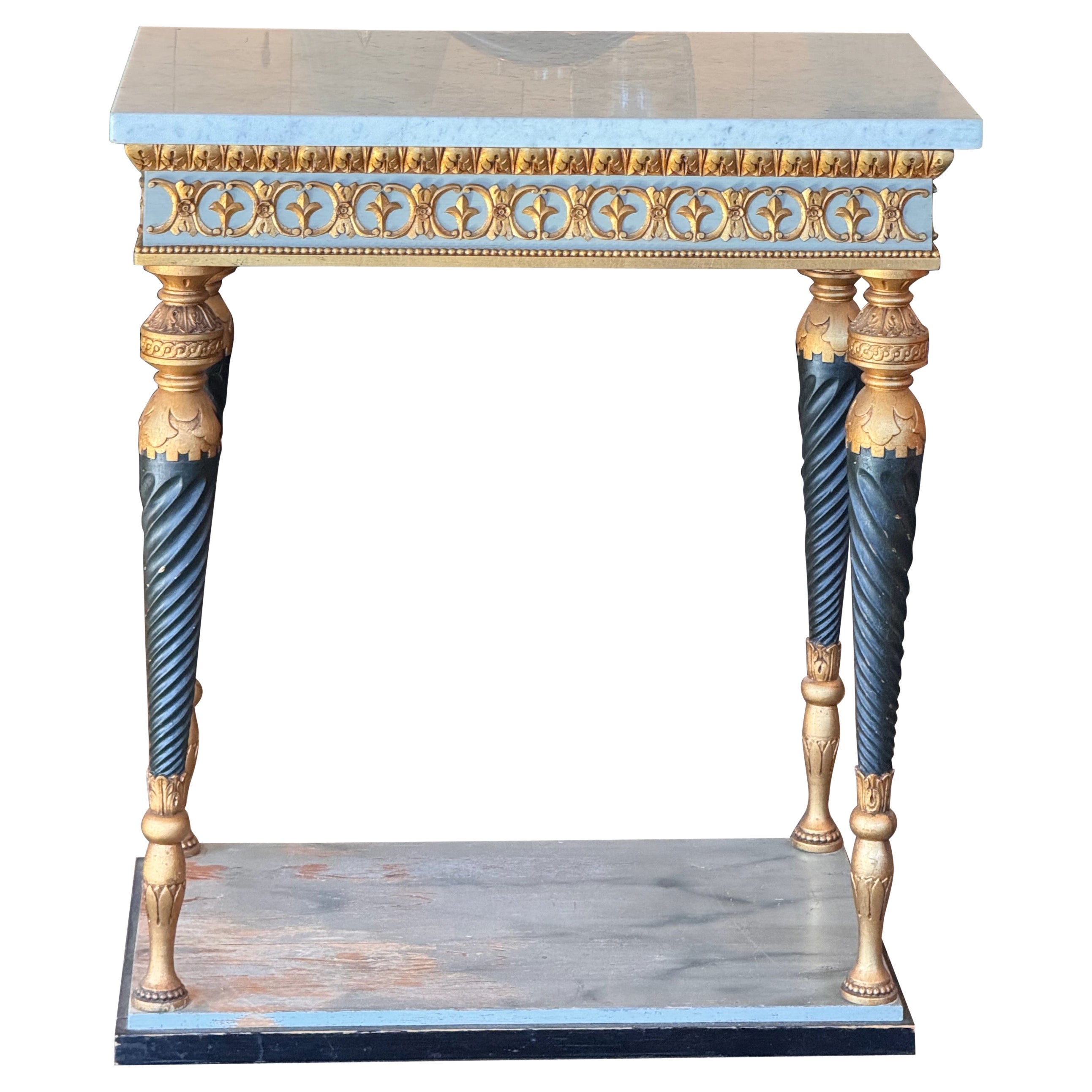 19th Century Swedish Console With Marble Top