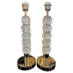 Clear Murano "Rostrada" Lamps