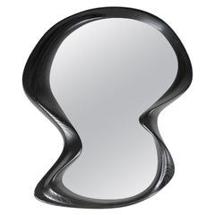 Amorph Rose wall mirror in Ebony stain on Ash wood