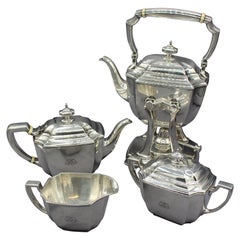 4-teiliges Teeservice aus Sterlingsilber von Tiffany, ca. 1920er--30er-Jahre