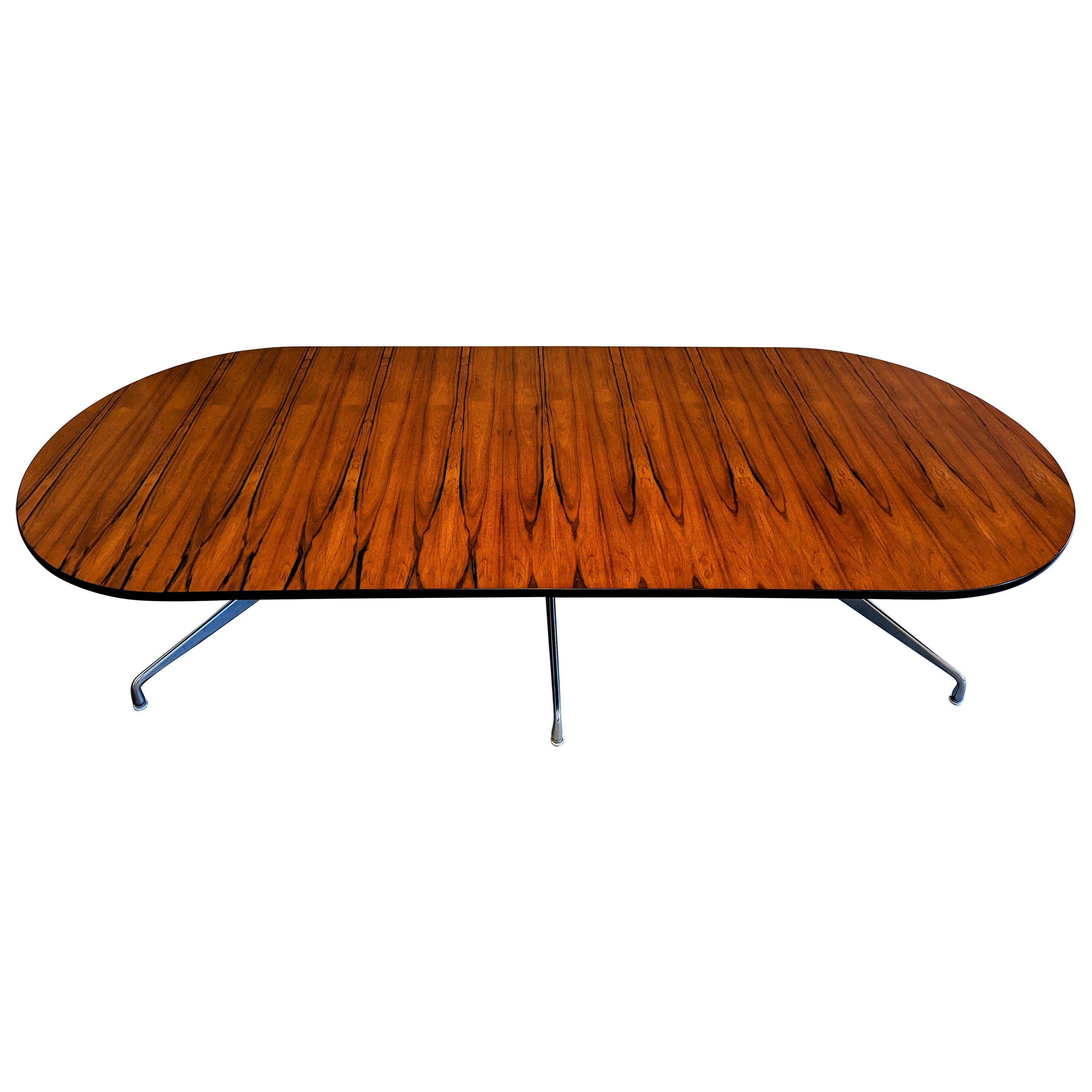Eames Segmented Base Table in Rosewood For Sale