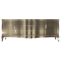 Louise Credenza Art Deco Cupboards in Smooth Brass by Paul Mathieu