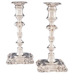 Pair of Sterling Silver Candlesticks Sheffield 1846