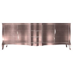 Louise Credenza Cabinet Art Deco in rame liscio di Paul Mathieu per S Odegard