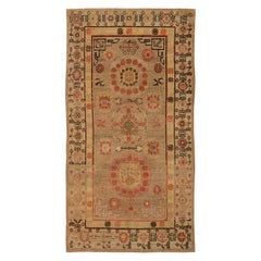 Tapis de laine vintage Samarkand fait à la main