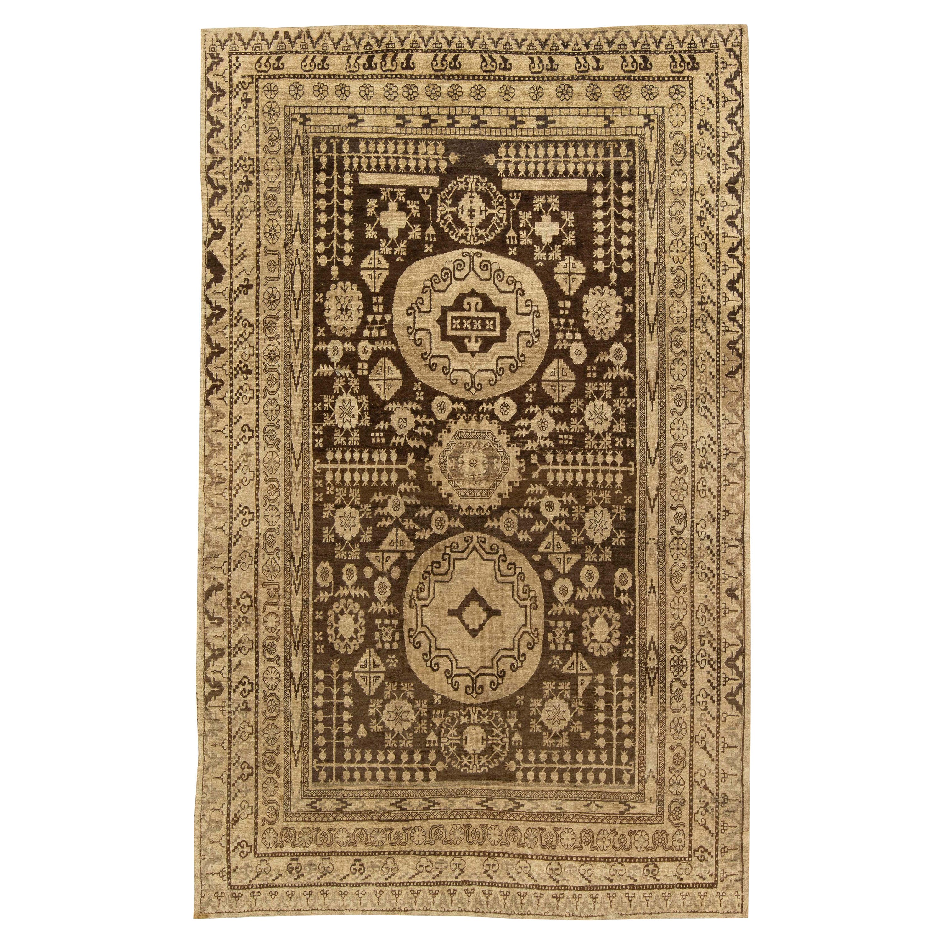 Midcentury Samarkand Handmade Wool Rug