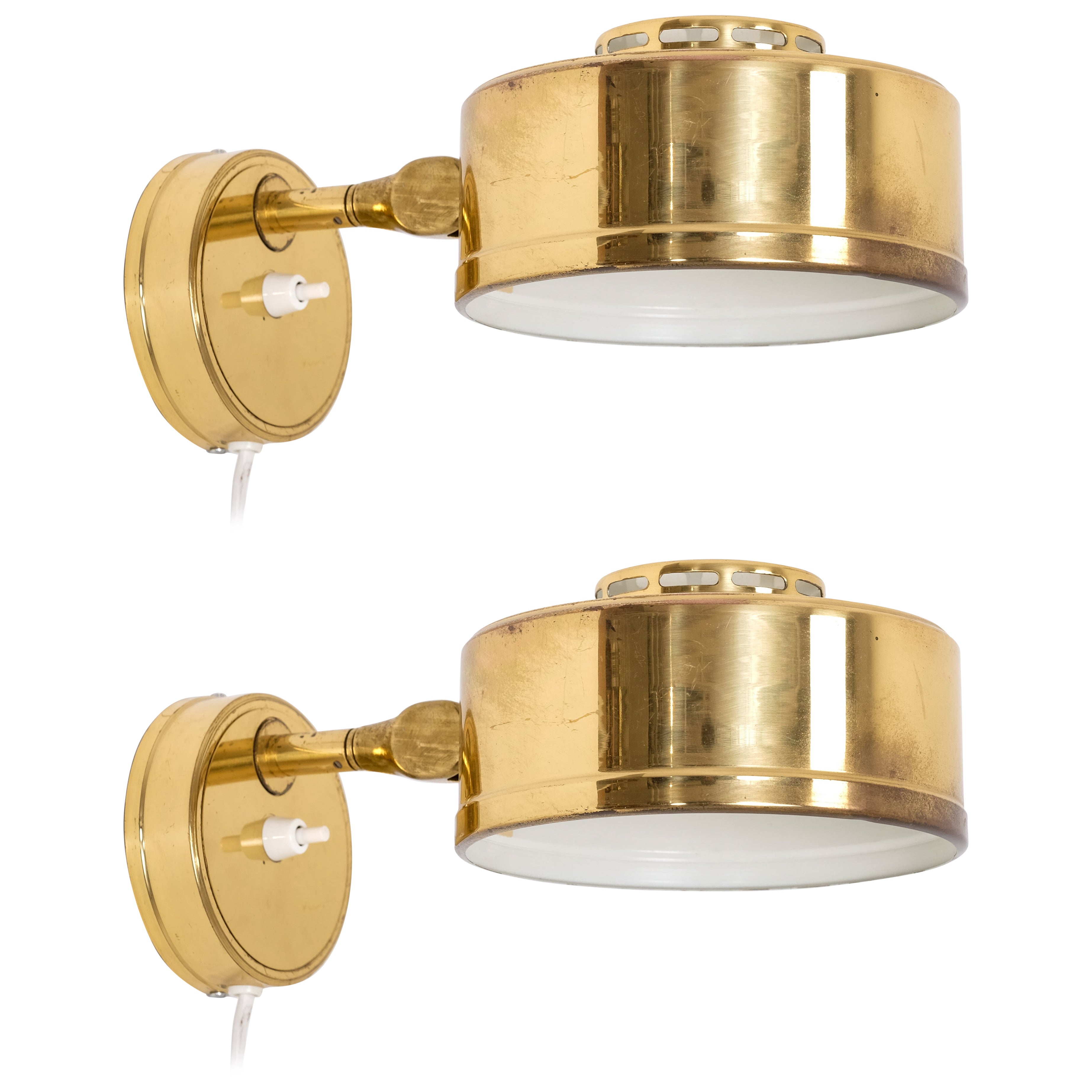 Pair of Wall Lamps by Bäcklunds Järn & Smide, Sweden, 1960s For Sale