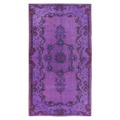 5x8.7 Ft Unique Handmade Wool Carpet for Modern Living Room, Purple Area Rug (Tapis de laine fait à la main pour un salon moderne)