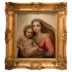 Antique Virgin and Child "after Raphael, France About 1820