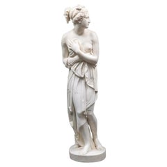 Antike statuarische Carrara-Skulptur Venus Italica nach Antonio Canova, Italien 