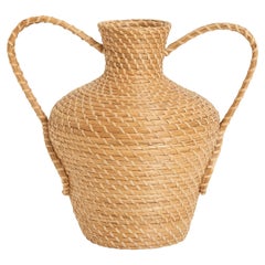 Very Large Raffia Urn