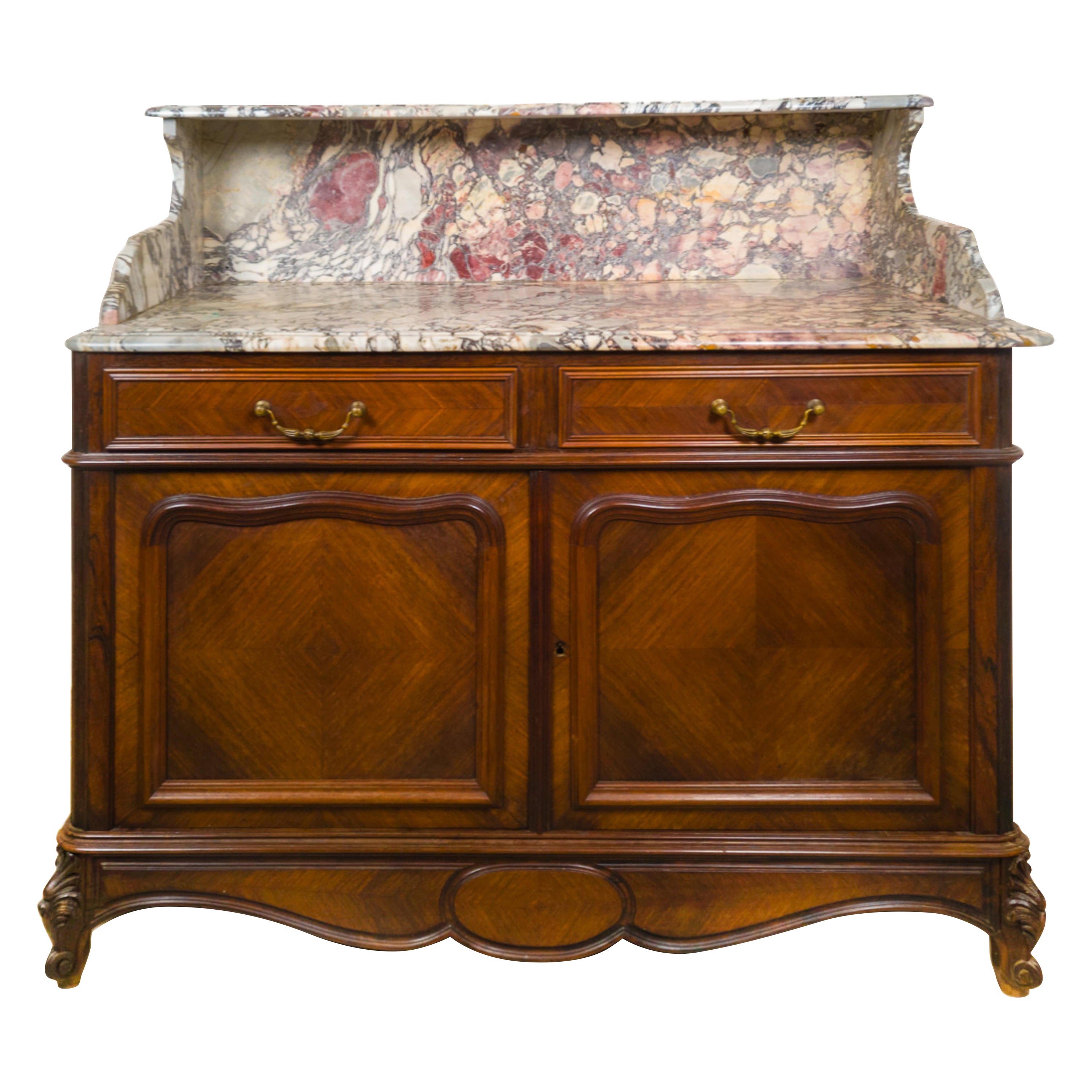  Louis Philippe Period Marble Top Buffet, 19th Century For Sale