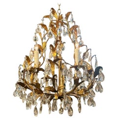 Vintage Italian Gilt Tole Chandelier