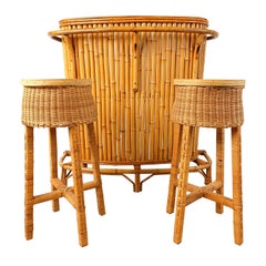 Mid century Bamboo Tiki Bar, 1960s