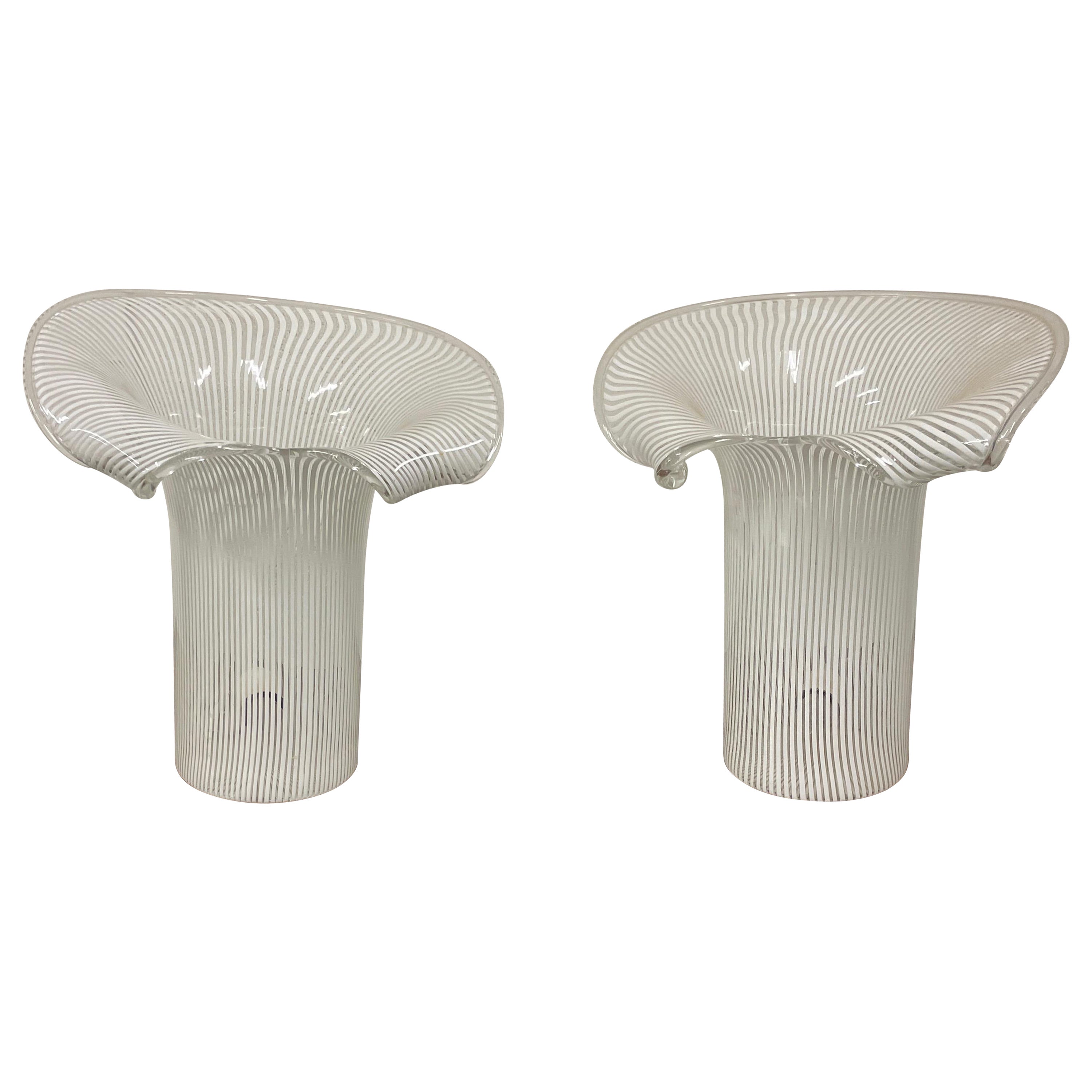 Pair Calla Lilly table Lamps
