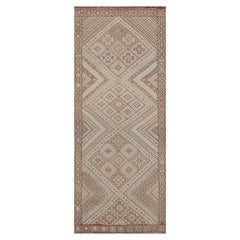Beige Vintage Zayane Moroccan Kilim Rug with Geometric Pattern, from Rug & Kilim