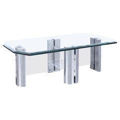 Couchtisch aus Chrom und Lucite
