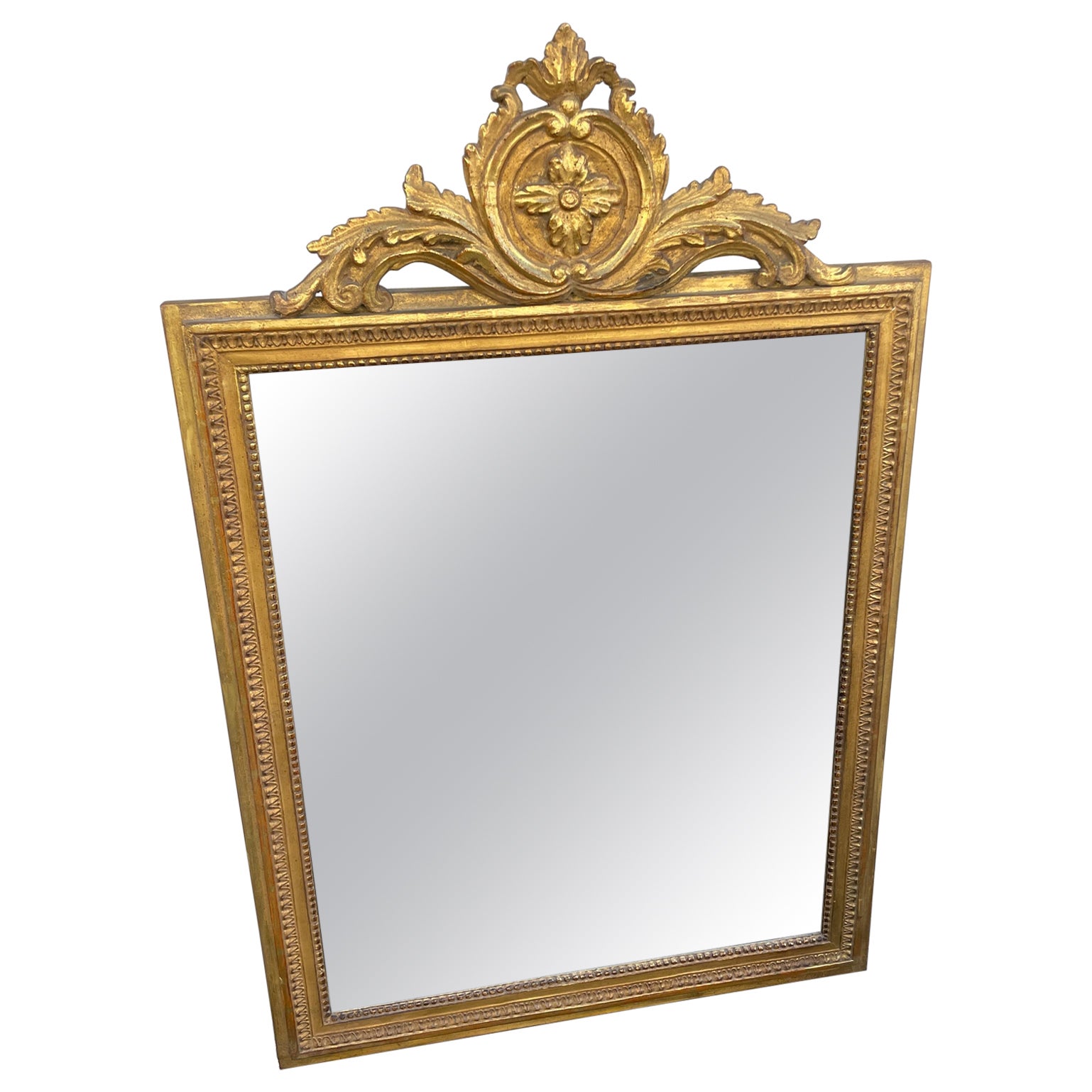 Vintage Italian Neoclassical Style Mirror by Borghese For Sale