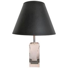 Small Vintage Lucite Table Lamp 