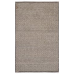 Rug & Kilim’s Contemporary Rug in Beige, Gray and Blue Geometric Patterns