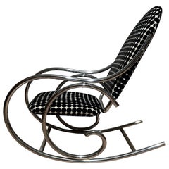 Bauhaus Rocking Chair, Chromed Steeltubes, Germany, circa 1930