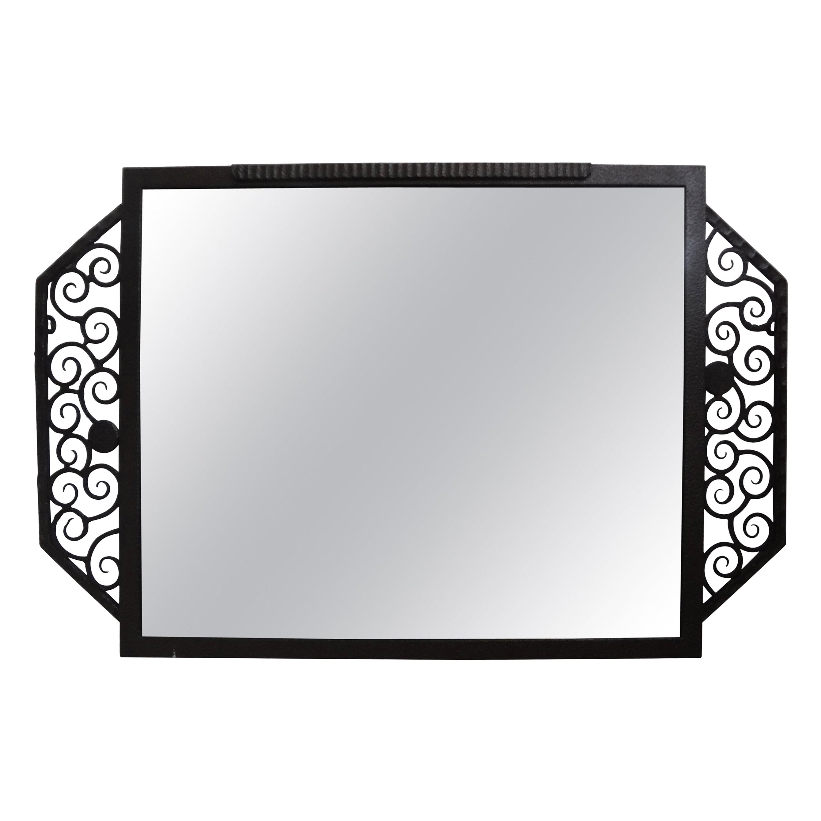French Art Deco Wrought Iron Mirror
