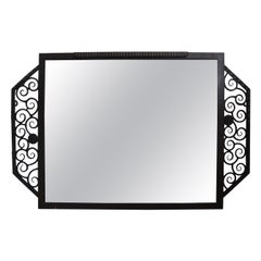 French Art Deco Wrought Iron Mirror