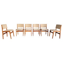 Erik Buch Teak Danish Modern Dining Chairs Set 6