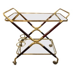 Sophisticated Midcentury French Drinks Trolley-Cesare Lacca