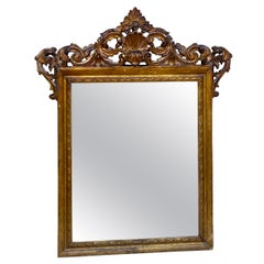 Retro Early 20th Century French Wood Wall Mirror, 1920s