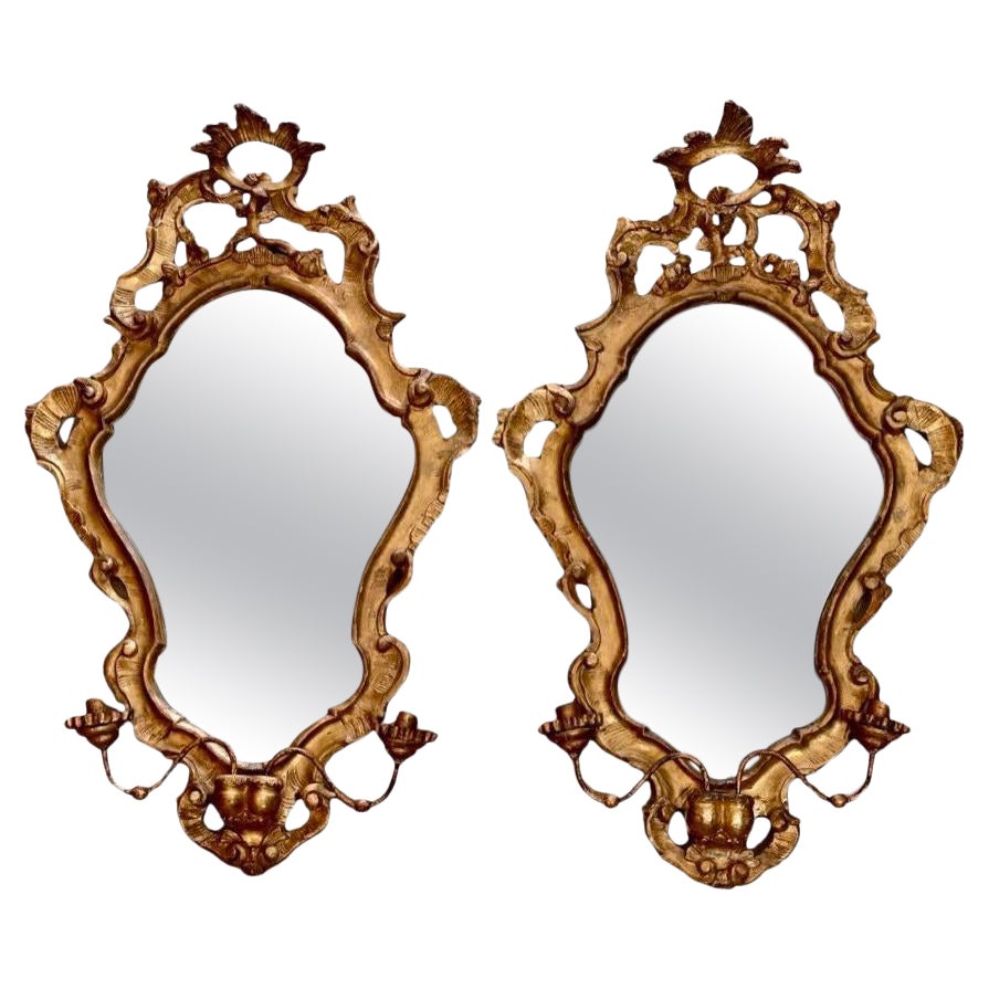 Pair 18th C. Venetian Mirrors For Sale