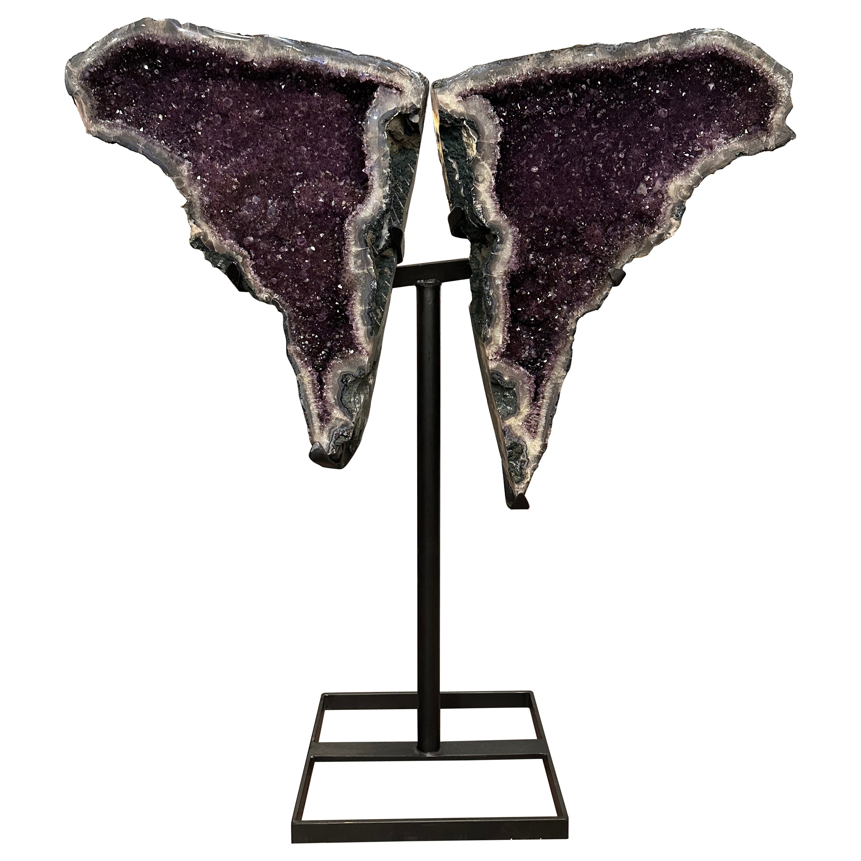 Amethyst Elephant Ears On Stand For Sale