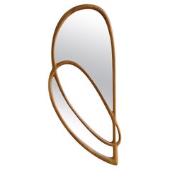 Miroir Dynamic II de Soo Joo - Miroir asymétrique en chêne blanc