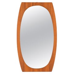 Vintage 1970s wooden wall mirror design Gianfranco Frattini