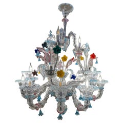 Multi Coloured Murano Glass Chandelier