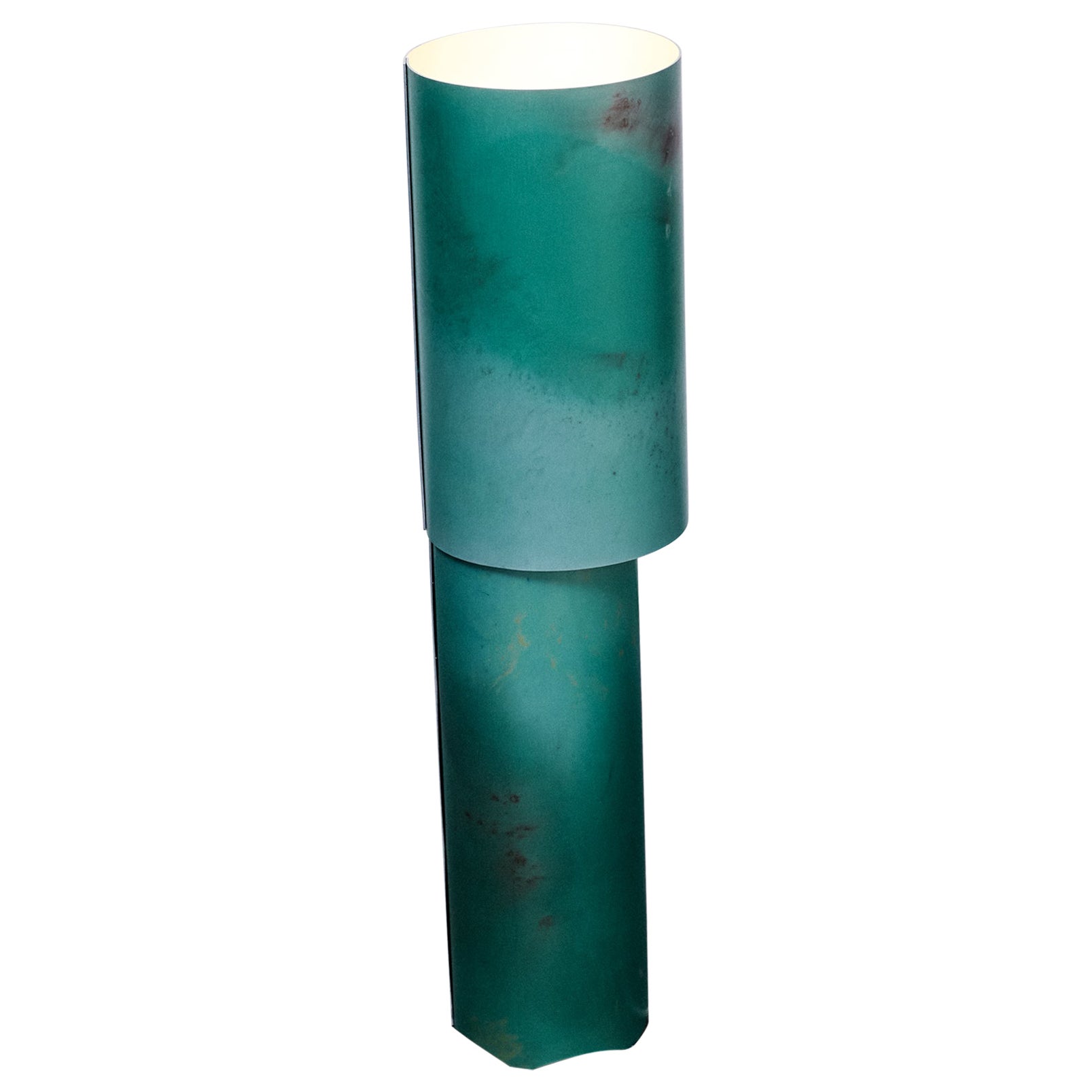 Lampe d'ambiance en aluminium anodisé à la main de la collection Cosmos, vert/multicolore en vente