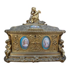 Antique 19th Century French Louis XV Style Bronze Box.