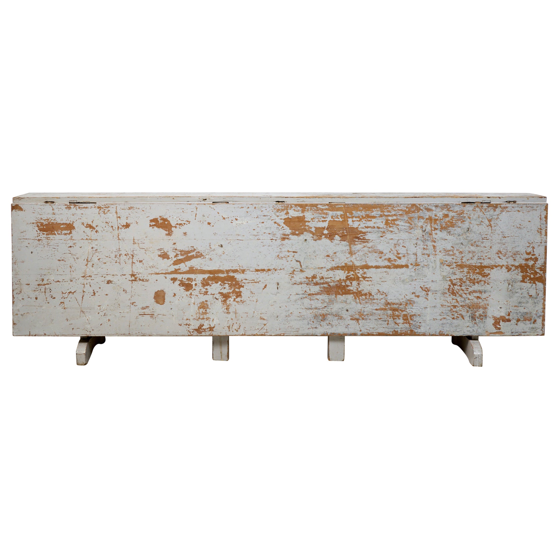 Consola o Mesa de Comedor Sueca Antigua Gustaviana de Hoja Caída Muy Inusual