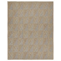 Tapis de style scandinave surdimensionné à motifs géométriques beige-brun de Rug & Kilim