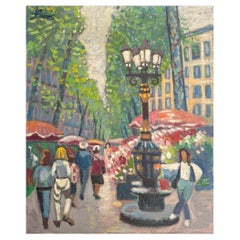 Beautiful Oil Painting of the City Center