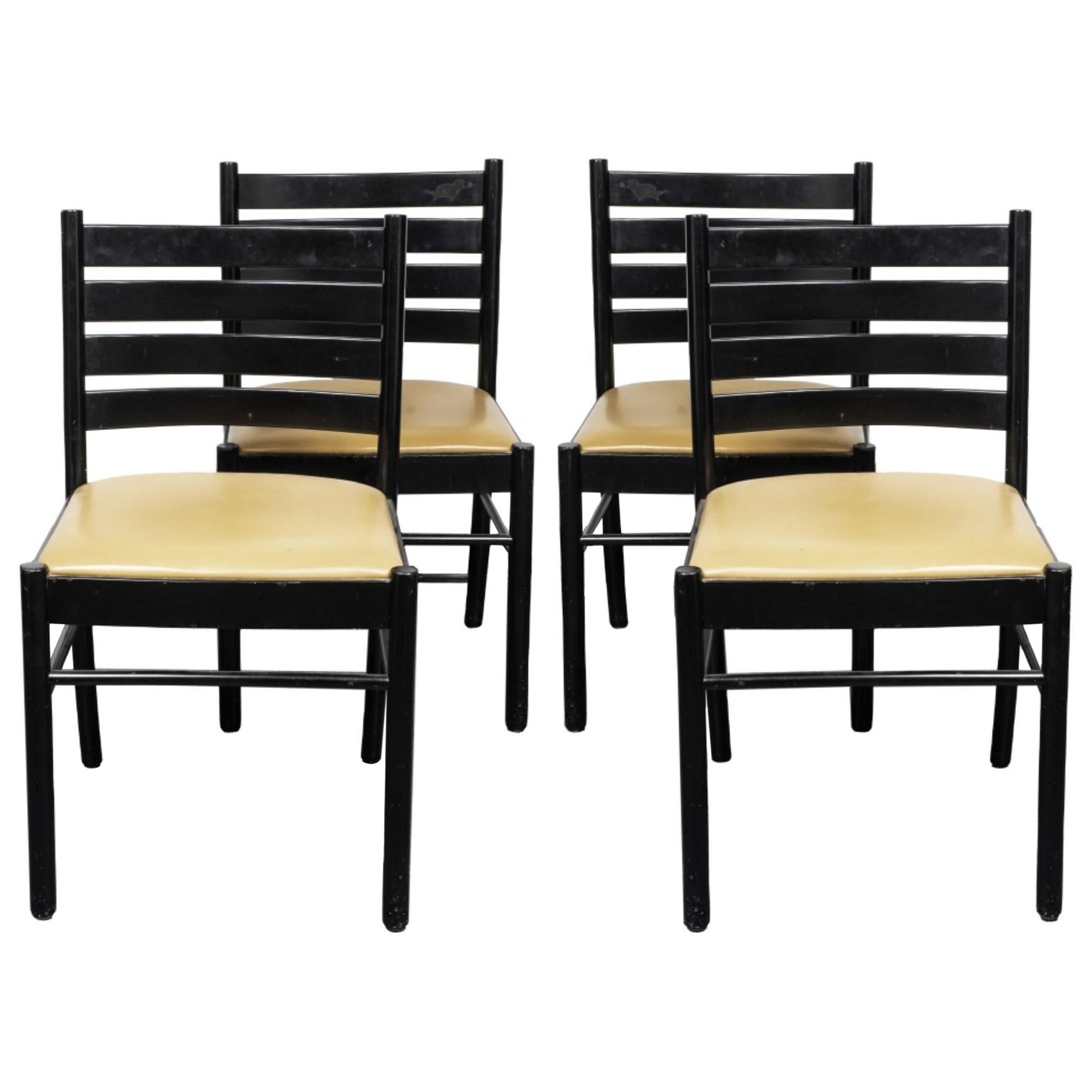 Atelier Intl Modern Ladderback Side Chairs, 4