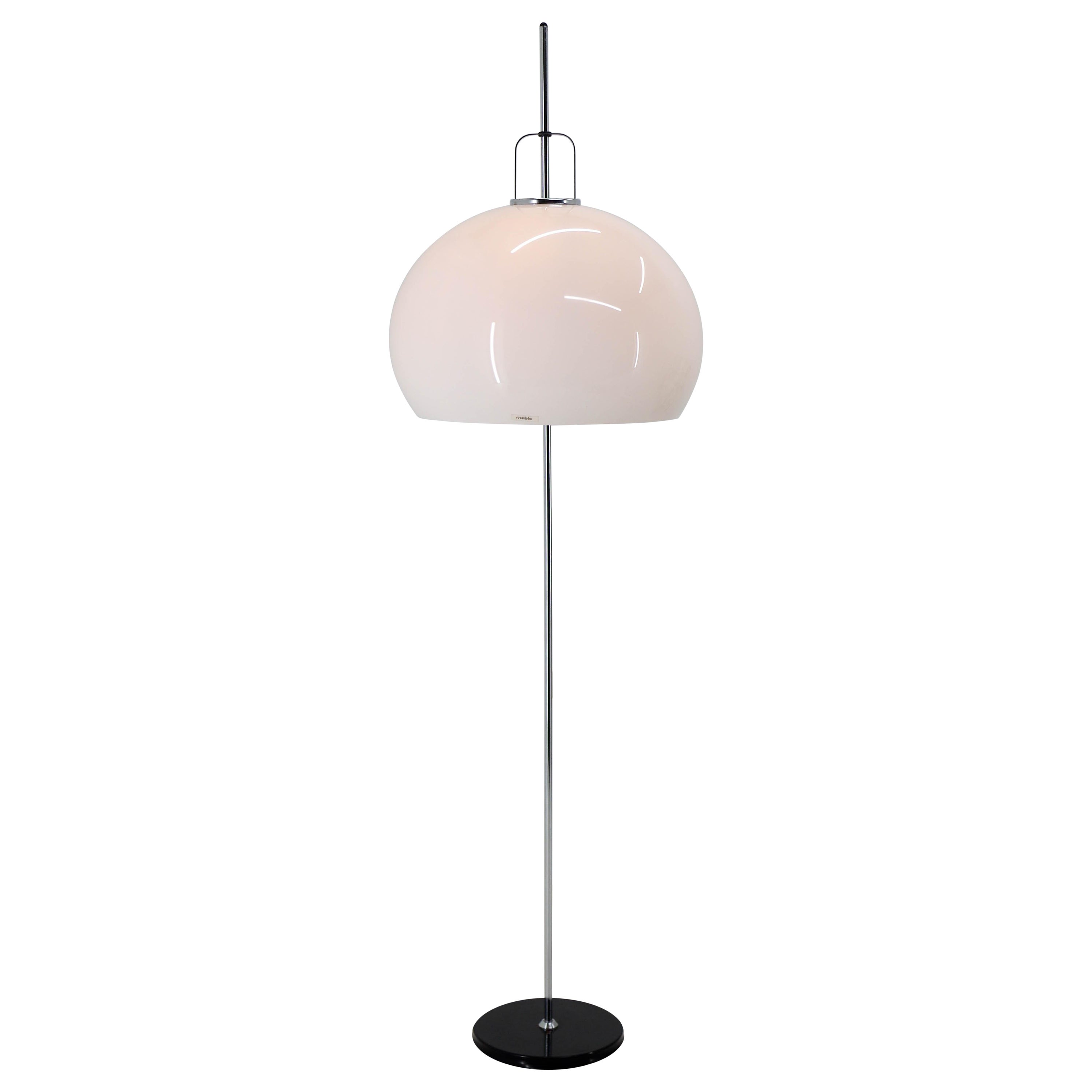 Mid-Century Adjustable Floor Lamp Designed by Guzzini for Meblo, 1970s For Sale