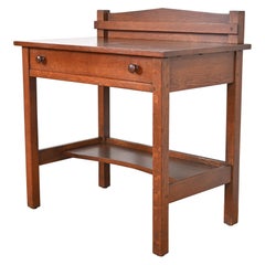 L. & J.G. Stickley Mission Eichenholz Arts & Crafts Buffetheber oder Schreibtisch