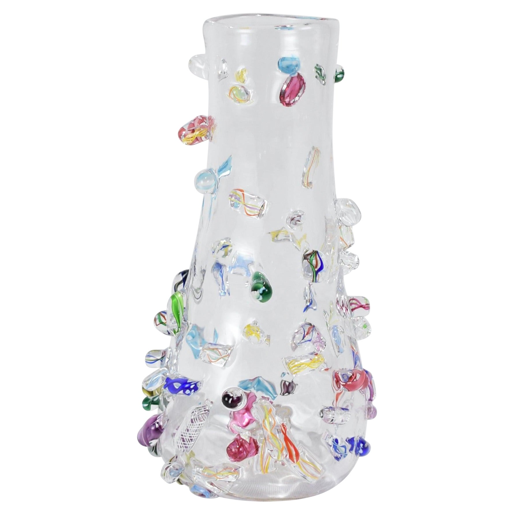 Petite Blown Glass Vase For Sale